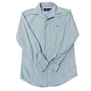 VINEYARD VINES Button Shirt Men's‎ Small Blue Ian Slim Fit Tucker Whale Plaid